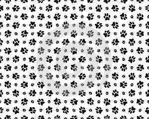Dogs paws, seamless pattern