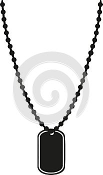 Dogtag chain vector