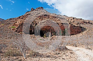 Dogub cave, red rocks, Socotra island, Yemen, 4x4 excursion