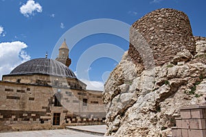 Dogubayazit, Turkey, Middle East, aerial view, mosque, castle, Eski Bayezid Cami, landscape, mountain, rocks, ruin, old ruins