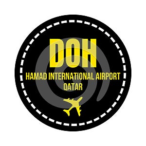 DOH Hamad international airport symbol photo