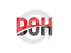 DOH Letter Initial Logo Design Vector Illustration