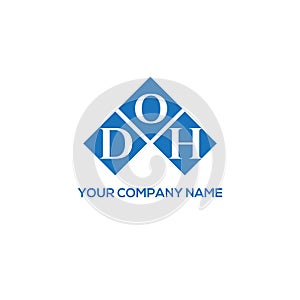 DOH letter logo design on WHITE background. DOH creative initials letter logo concept
