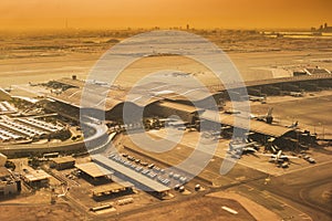 Doha airport aerial view