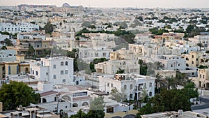 Doha city bird view during the day time , onaiza residential area