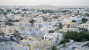 Doha city bird view during the day time , onaiza residential area