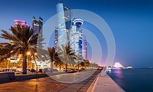 Doha City Center and Corniche street