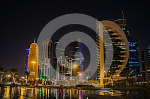 Doha city, Qatar at night