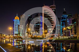 Doha city, Qatar at night
