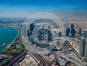 Doha in Qatar aerial view photo