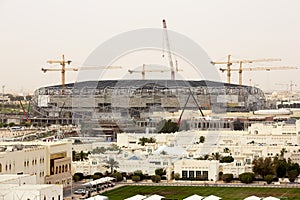 Doha, Qatar construction football stadium