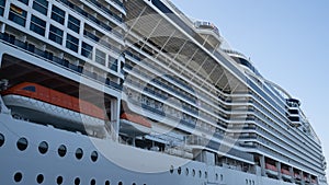 MSC world europa cruise ship in Qatar for the footbaACll tournamant