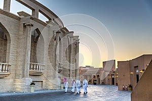 Doha, Qatar - Jan 9th 2018 - Locals and residents enjoying a open area in a late afternoon in Doha, Catar photo