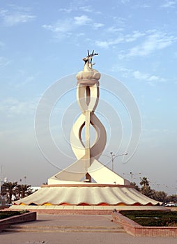 Doha Qatar Oryx monument photo