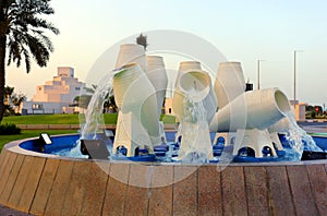 Doha waterpot fountain 2017
