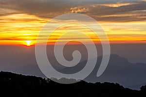 Doi Inthanon view point in the morning, Doi Inthanon National Park, Thailand