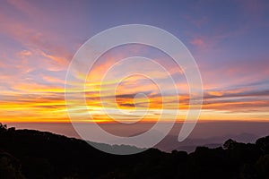 Doi Inthanon view point in the morning, Doi Inthanon National Park, Thailand