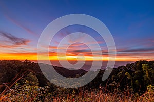 Doi Inthanon view point in the morning, Doi Inthanon National Park, Thailand