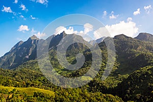 Doi Luang Chiang Dao mountain with sky and cloud