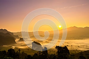 Doi Phulangka at sunrise