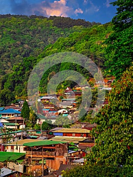 Doi Pui Hmong Village Chiangmai nestled deep in the mountains of Chiang Mai Thailand. these tribal Villagers