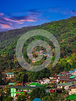 Doi Pui Hmong Village Chiangmai nestled deep in the mountains of Chiang Mai Thailand. these tribal Villagers