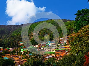 Doi Pui Hmong Village Chiangmai nestled deep in the mountains of Chiang Mai Thailand. these tribal Villagers