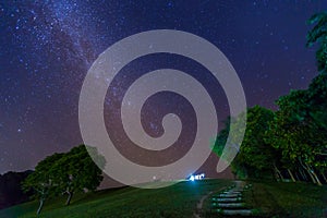 Doi Samer Daw, Night photography of milky way in Sri Nan national park, Thailand