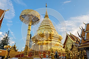 Doi Suthep temple, landmark of Chiang Mai, Thailand photo
