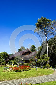 Doi Tung palace in Chiangrai in sunny day