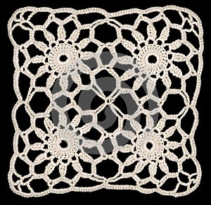 Doily square ornament