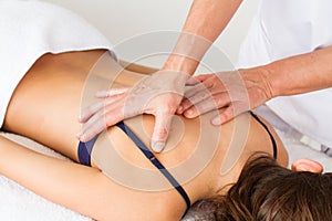 Doing massage and osteopathy