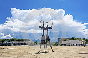 Dois Candangos Monument in Brasilia, Brazil