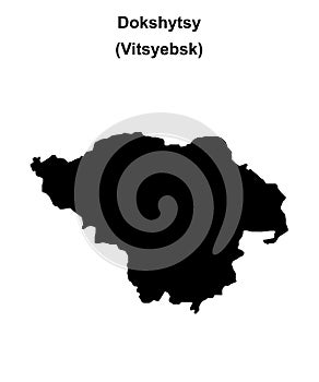 Dokshytsy outline map