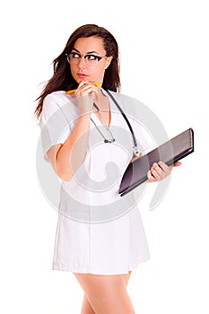 Doktor isolated on white background medical staff nurce