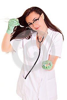 Doktor medical staff healthcare isolated on white background photo