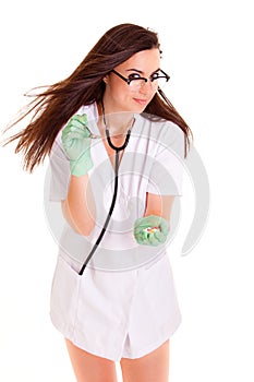 Doktor medical staff isolated on white background photo