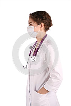Doktor woman in mask