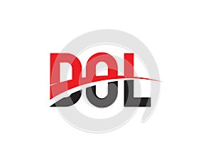 DOL Letter Initial Logo Design Vector Illustration