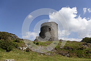 Dolbadarn Castle in Llanberis, Gwynedd,  North Wales.  Medieval castle on a hill