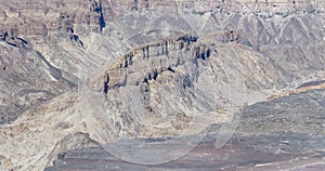 Dolerite cliffs in canyon near Hiker viewpoint, Fish River Canyon, Namibia