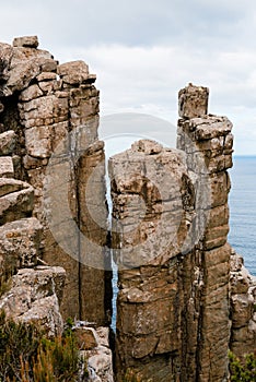 Dolerite Columns, Cape Pillar, Tasmania, Australia