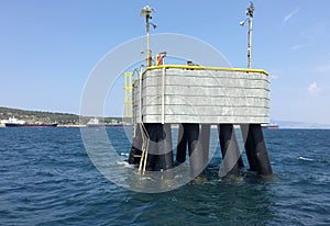 dolfen  buoy system  harbor structure. It serves to moor ships.