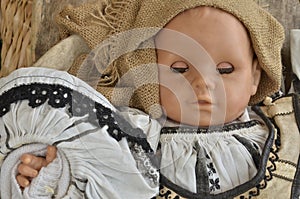 Doll with closed eyes