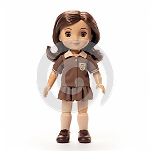 Realistic Rosie Scholastic Doll In Brown Uniform photo