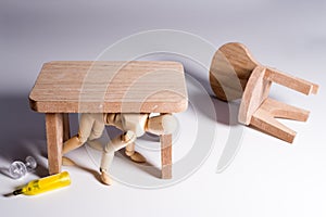 Doll hiding desk