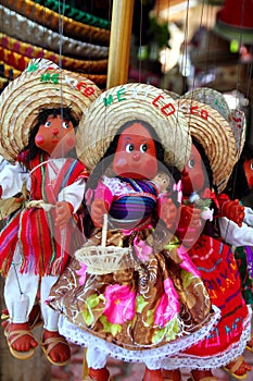 Doll puppet mexican handcrafts souvenir