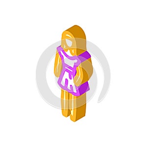 doll toy child isometric icon vector illustration