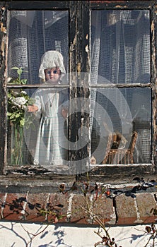 doll in window