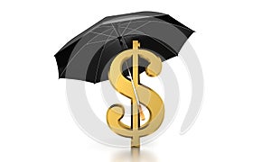 Dolla Under Umbrella Computer Generated Image